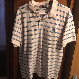 Light pink with blue stripes chaps polo